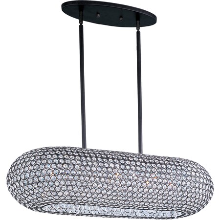 Maxim Lighting Glimmer 10-Light 14" Wide Bronze Linear Pendant 39880BCBZ